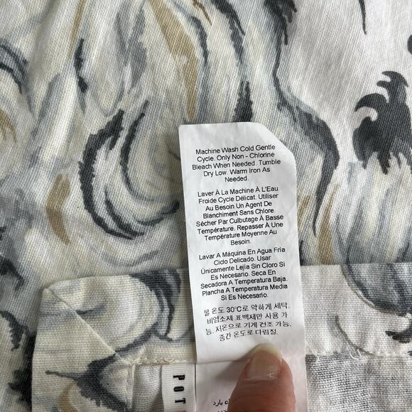 Pottery Barn cotton-linen marbled print napkins, set of 4, dinner, party, lunch. - Picture 5 of 6